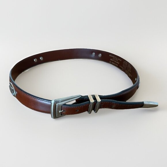 ZEP-PRO Belt Mens Size 32 Brown Full Grain Leather Mississippi State University - Picture 4 of 8